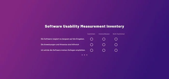 [Translate to Schweiz:] SUMI - Software Usability Measurement Inventory